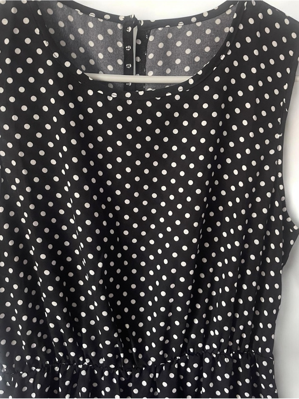 Black Polka Dot Maxi Dress Size M - Picture 15 of 15